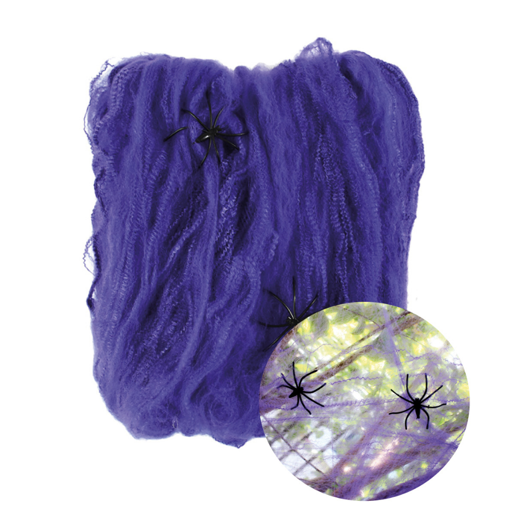 Teia De Aranha Halloween Roxo