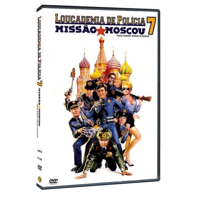 DVD Loucademia de Polícia 7 - Missão Moscou - Edição ORIGINAL - Comédia Ação Aventura - Novo Lacrado