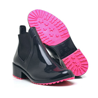 Bota Galocha Feminina Pink Barbie Coturno Impermeável