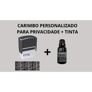 CARIMBOS DE PRIVACIDADE + TINTA 30ML em Oferta na Shopee