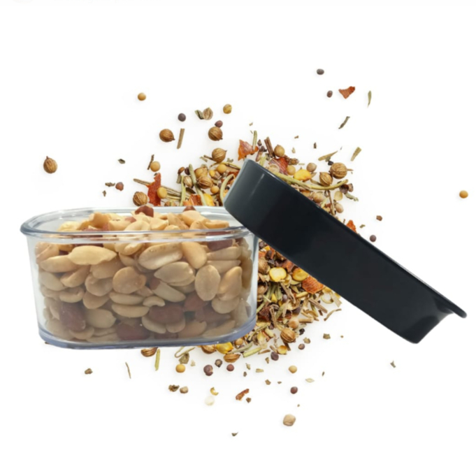 Pote Hermético 150ml Tampa Vedação Organizador Temperos Condimentos Empilhável