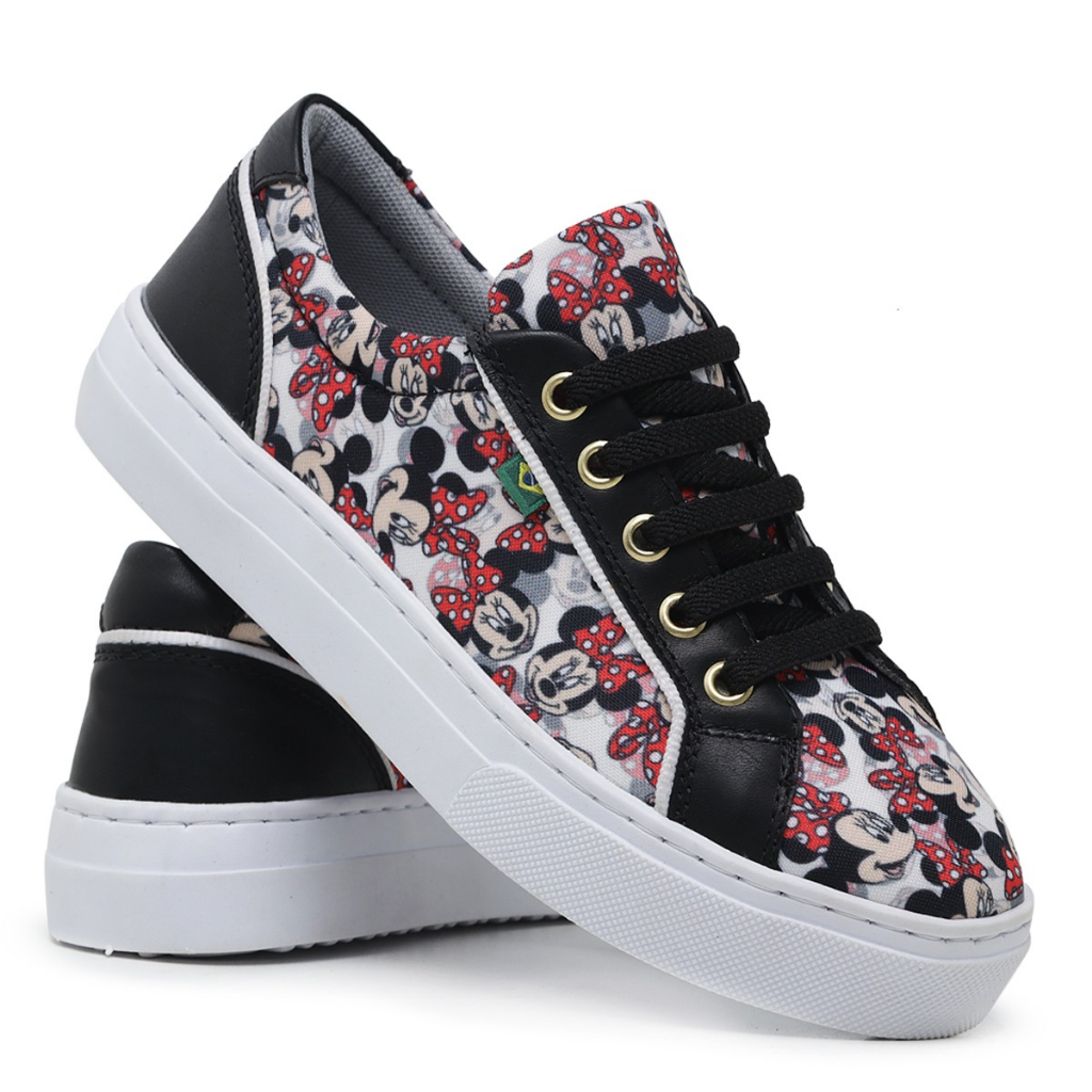 TENIS SAPATENIS FEMININO CASUAL MICKEY CONFORTAVEL ENTREGA IMEDIATA SÓ HOJE