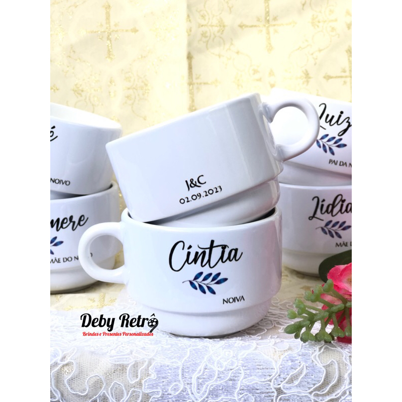 2 Xícaras personalizadas, xícara para casamento, xícara para padrinhos.