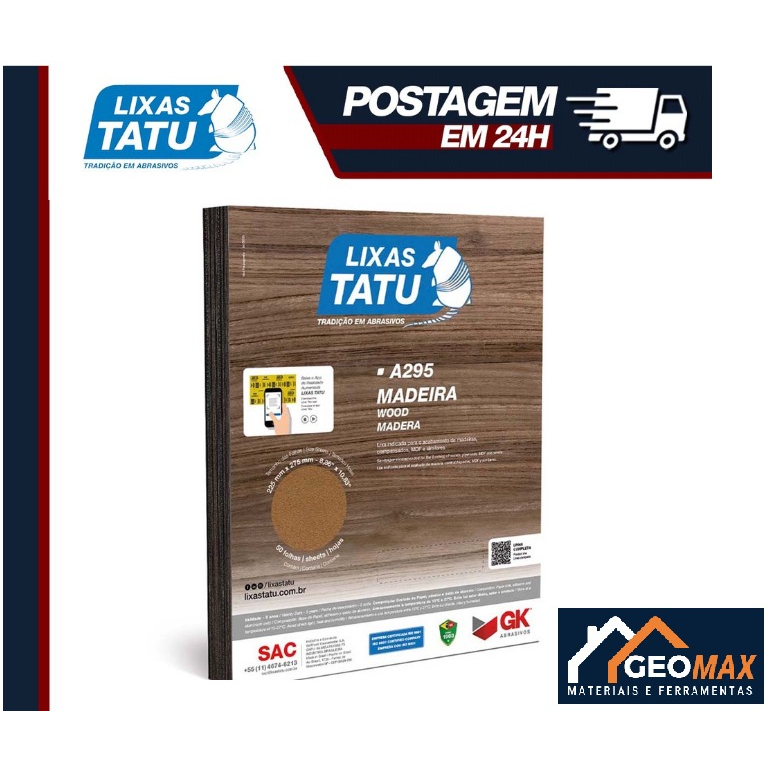 Lixa para Madeira 60 a 100 | Tatu Lixas