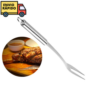 Garfo De Cozinha Trinchante Inox Para Churrasco Multiuso Cor: Metal