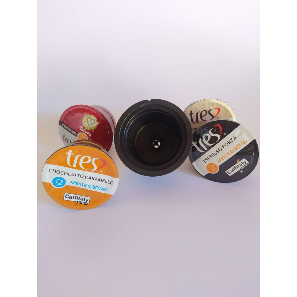 DUETO -ADAPTADOR DE CÁPSULAS DA TRÊS  PARA CAFETEIRA DOLCE GUSTO - COM PERFURADOR INTEGRADO.