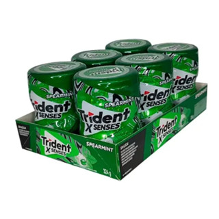 Chiclete Trident Menta Spearmint Xsenses Pote 54g-kit 6potes