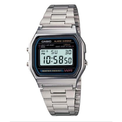 Relógio Casio Vintage unissex Prateado  A158WA-1DF