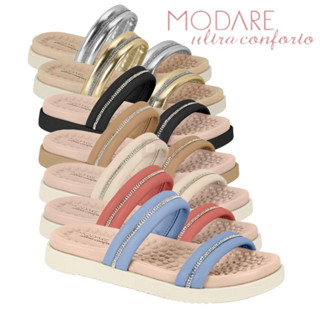 Sandalia Modare Original Papete Strass Rasteira Slide Lancamento Conforto