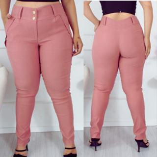 Calça Feminina Plus Size Bengaline elastano em Oferta na Shopee