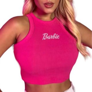 CROPPED CANELADO BORDADO TENDÊNCIA BARBIE CORE LOOK FILME BARBIE