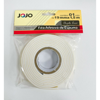 Fita Banana Adesiva de Espuma Dupla Face 19mm x 1,5m Profissional em Oferta na Shopee