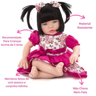 Bebê Reborn Realista 100% Silicone Pode Dar Banho + 10 itens
