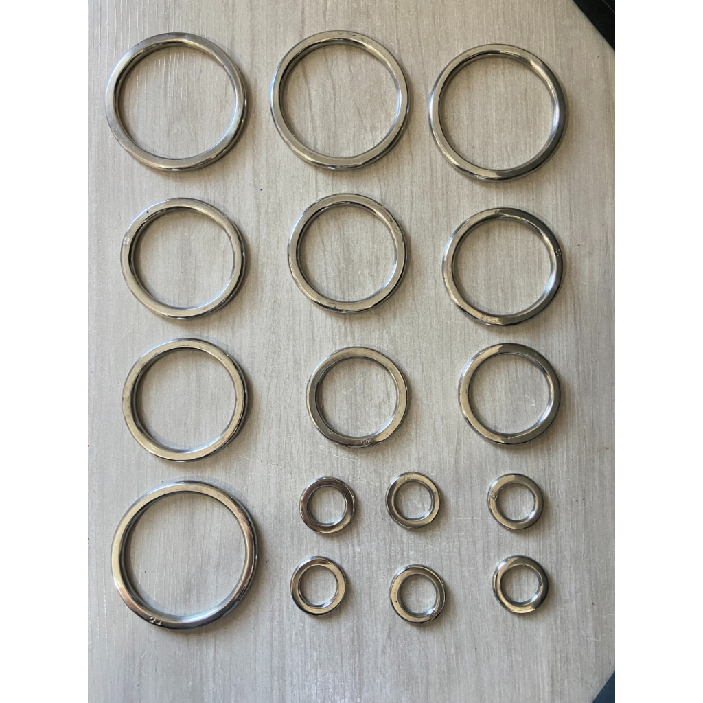 Kit 10 Argolas Chata Para Traias Cavalo Inox