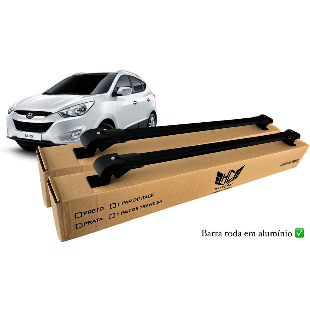 Travessa de Teto Ix35 2010 A 2022 Slim Barra Alumínio Heavy Car