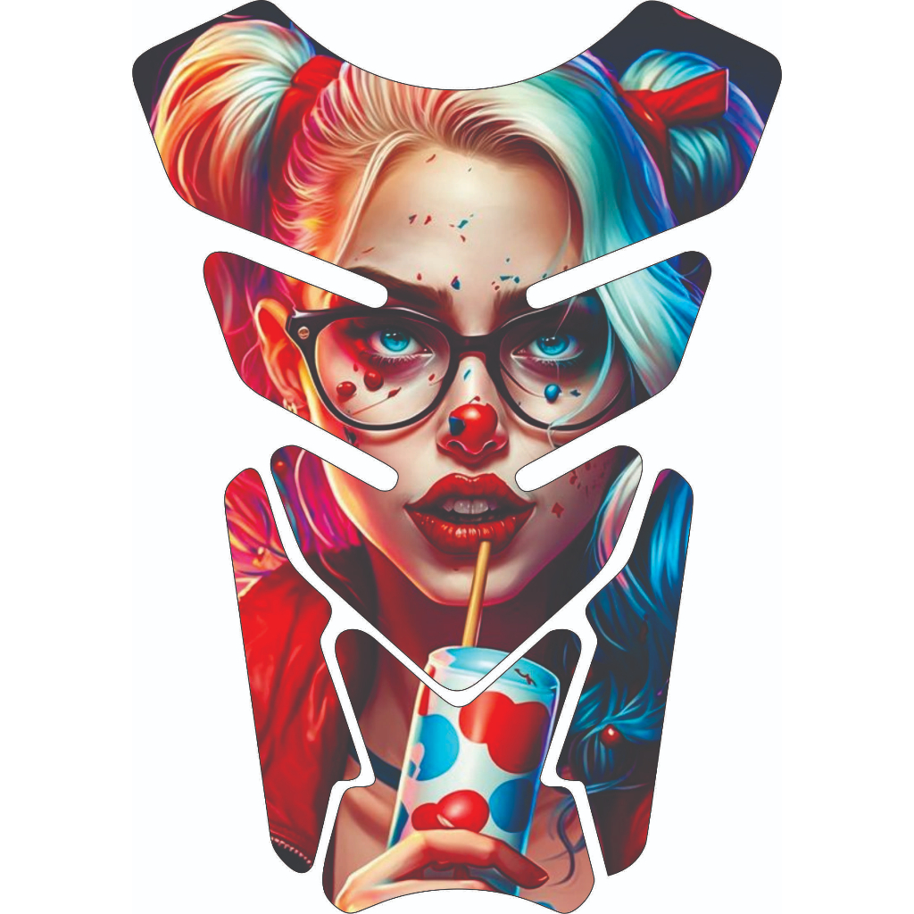 Protetor Para Tanque Moto Tankpad Resinado Universal Arlequin4 Margot Robbie 2395