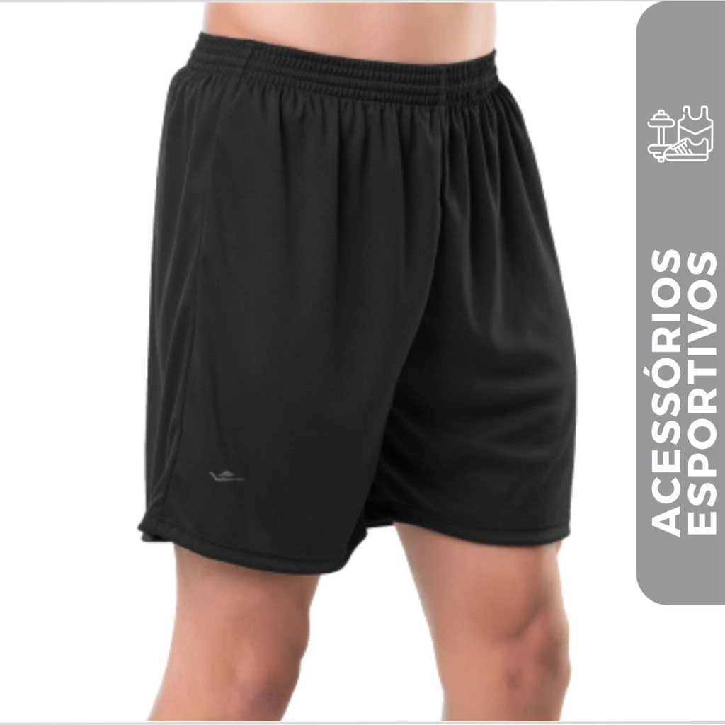 Short Academia Masculino Elite Calção Futebol Bermuda Treino com Cordão e Elástico