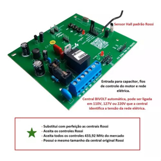 Central Placa De Comando  Acton AC4 Compatível Portão Eletrônico Rossi Kxh30fs em Oferta na Shopee
