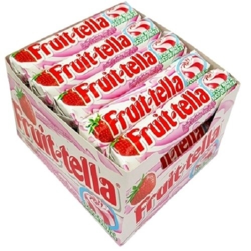 Bala Dura Fruitella 41g Van Melle Morango Com Creme De Leite - Food & Beverages