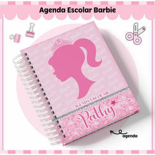 Caderno Barbie, Bloco de Notas, Caligrafia da Barbie, Caderno da Barbie, Desenho da Barbie