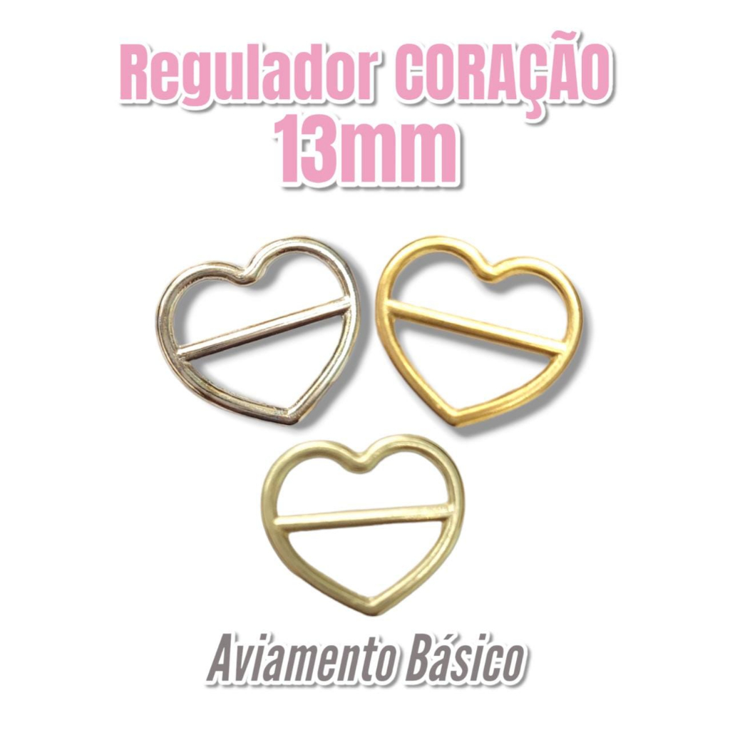 CORAÇÃO regulador de alça 13 mm de metal (pacotes de 100 uni) em Oferta na Shopee