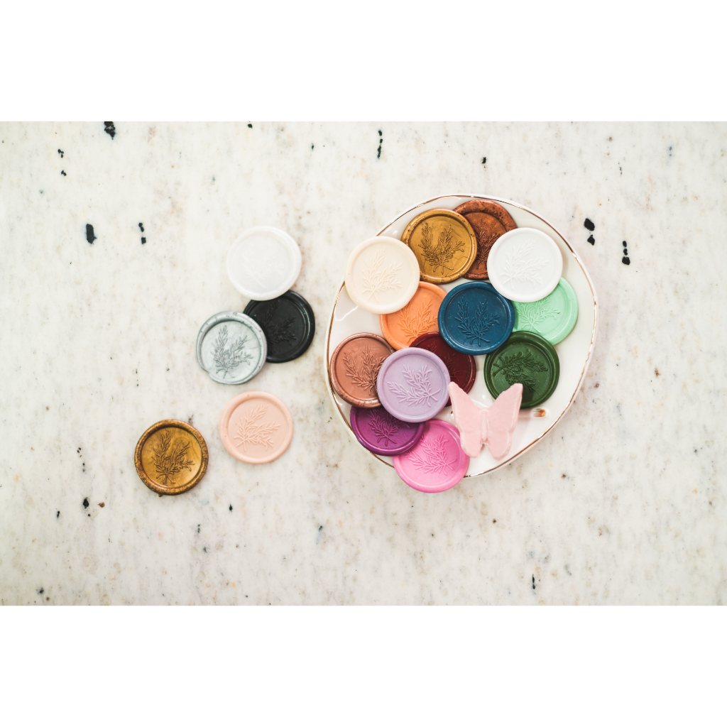 Lacres de cera Alecrim convite de casamento kit 10un - Envio Imediato