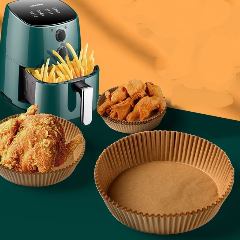 Forma Descartável Para Fritadeira Air Fryer Em Papel Antiaderente Redondo