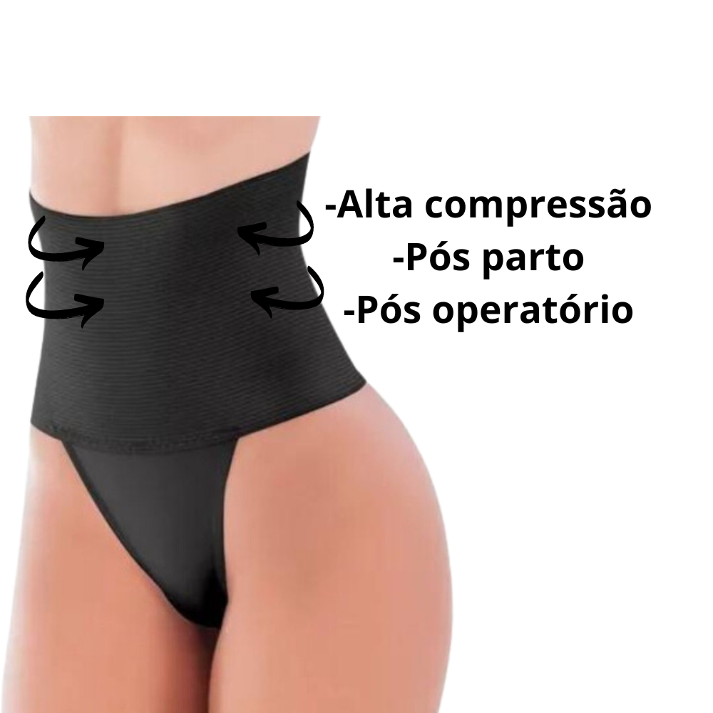 Calcinha Cinta Modeladora Alta Compressão Reduz Medida Promoção Cós Alto - Cinta18