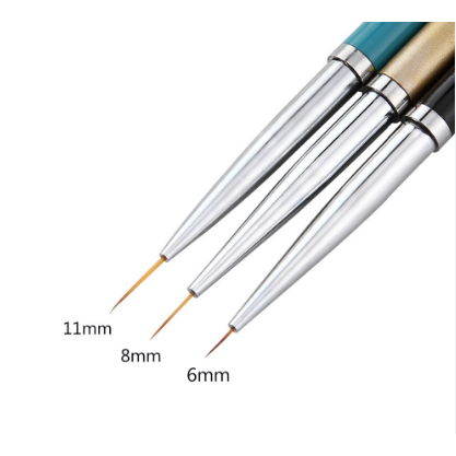 Kit Com 3 Pincéis Ultra Fino Francesinha Decoração Manicure Unhas Nail Art em Oferta na Shopee