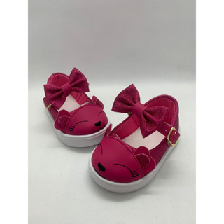 sapatilha gatinha infantil menina pink gliter 8587