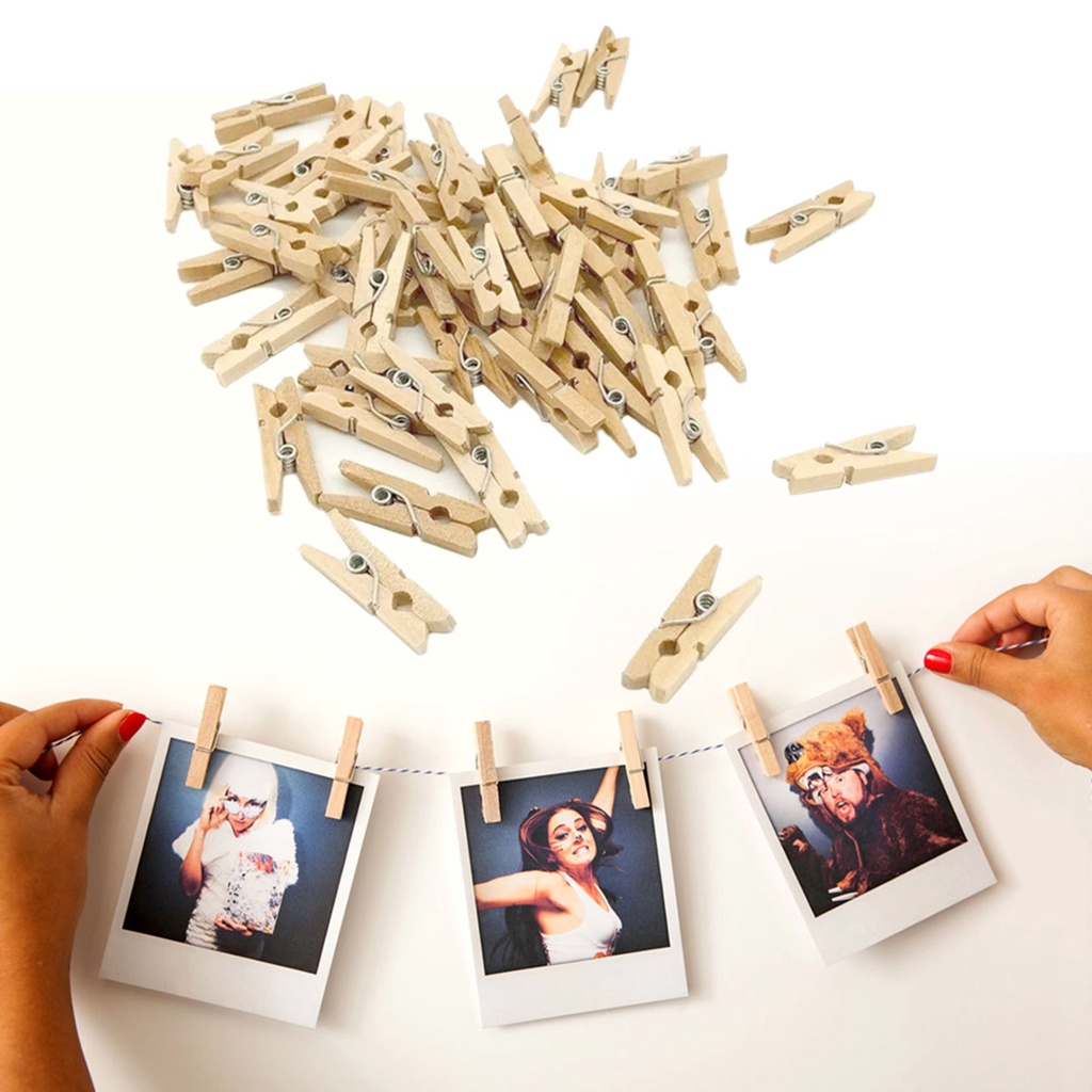 Mini Pregador Prendedor para Presentes Natal Aniversario Fotos 50 Unidades Decoração