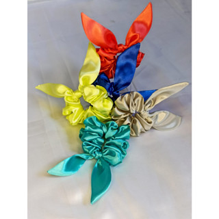 Kit 5 Scrunchies, xuxinha, monte seu kit escolhendo as cores via chat , rabicó, elástico, elástico de tecido, buchinhas de cetim, prendedor de cabelo, laço, lacinhos antifrizz adulto e infantil diversos