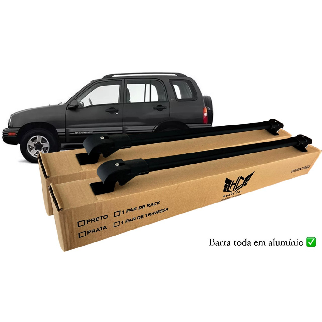 Rack Travessa de Teto Chevrolet Gm Tracker 2006 A 2010 Bagageiro Slim Barra Alumínio