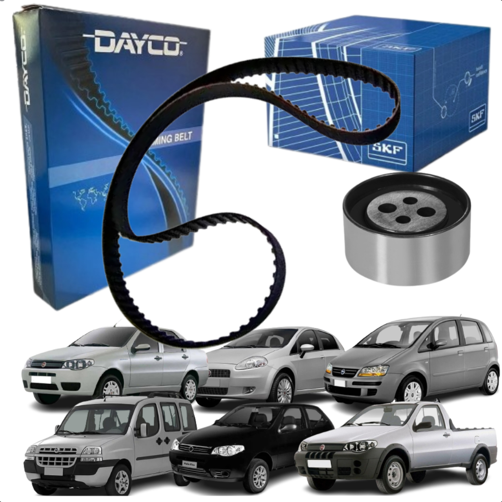 Kit Correia Dentada + Tensor Palio Siena Strada Doblo Idea Punto 1.3 1.4 em Oferta na Shopee