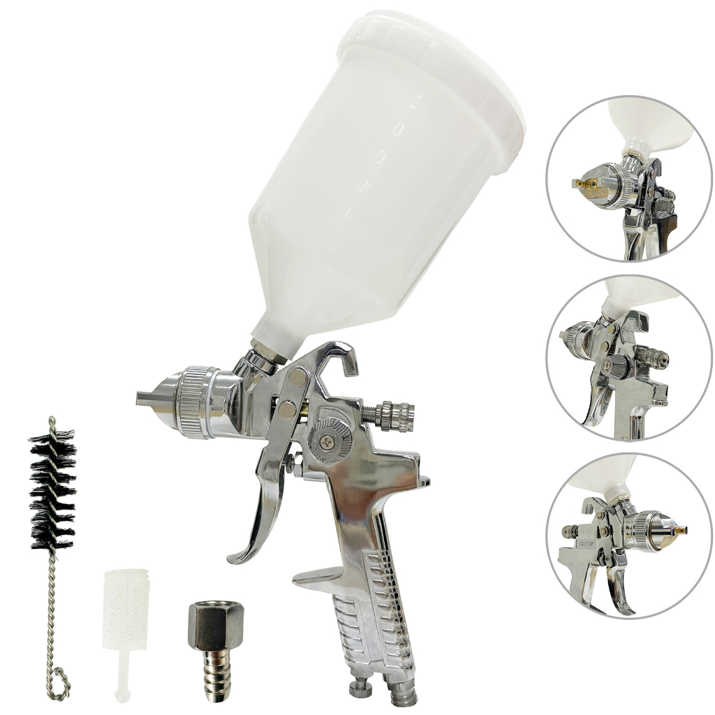 Pistola De Pintura Profissional Bico 1.4 600 Ml Hvlp 827 Premium em Oferta na Shopee
