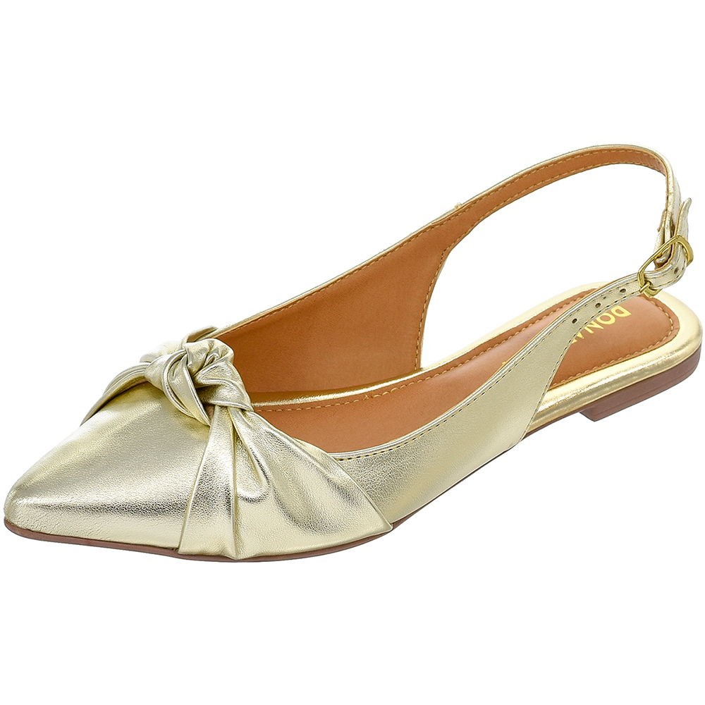 Sapatilha Aberta Feminina Sapato Rasteira Slingback Confort Novo Laço Casual Moda Trabalho Promoção