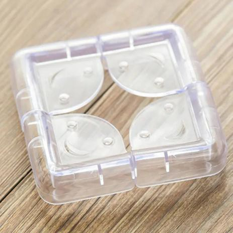 4 Protetor Protetores De Quina Silicone Canto Proteção Bebê  4X4X1,5CM Utensilio Multiuso