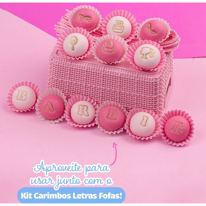 kit carimbo bluestar Bonequinha Barbie com 6 Blue Star em Oferta na Shopee