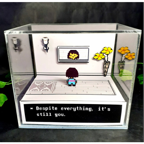 Cubo Diorama Undertale cena marcante modelo 1