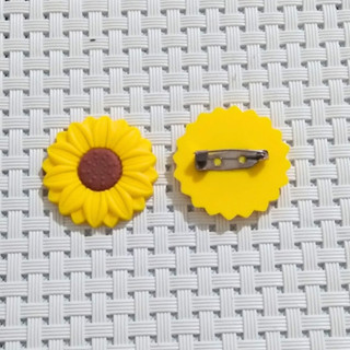 1/2/4 Broche Pin emborrachado Girassol