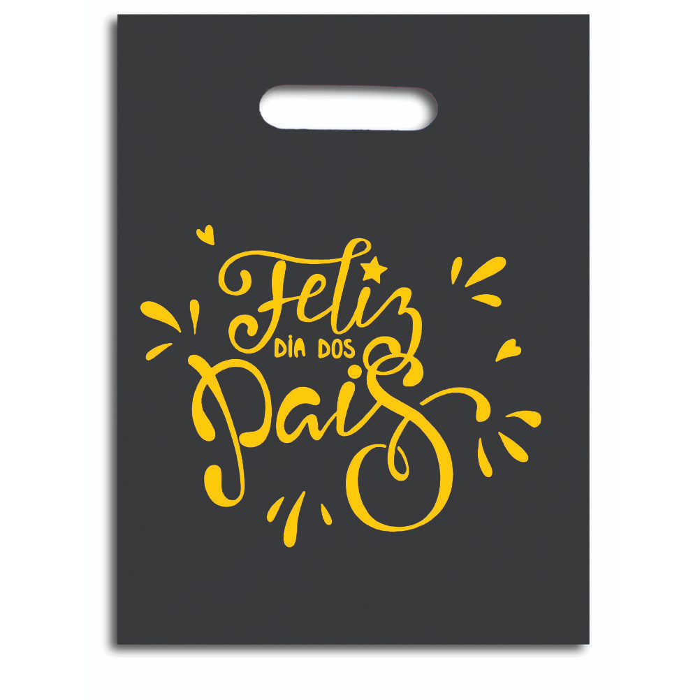 Sacolas Plásticas resistente  25x35 frases 50 unidades feliz dia dos pais envio rápido - pai