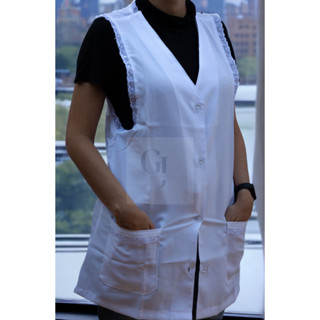 Jaleco Cavado com detalhe em lese - Feminino