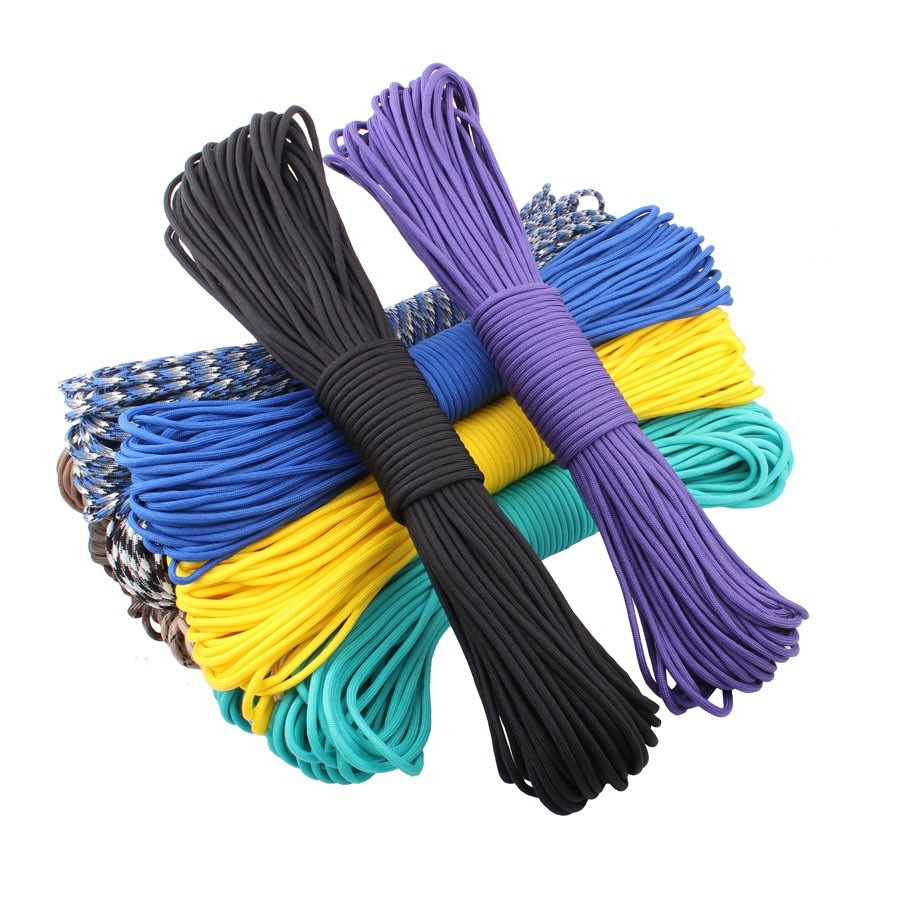 Corda paracord 550 lbs 4mm de espessura 7 filamentos rolo 30 metros 250kg Equipamento para Acampamento Sobrevivência Aventura Camping