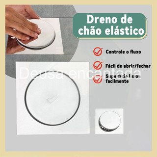 Ralo Click Inteligente 10x10/15x15 Cm Inox Banheiro Veda Cheiro
