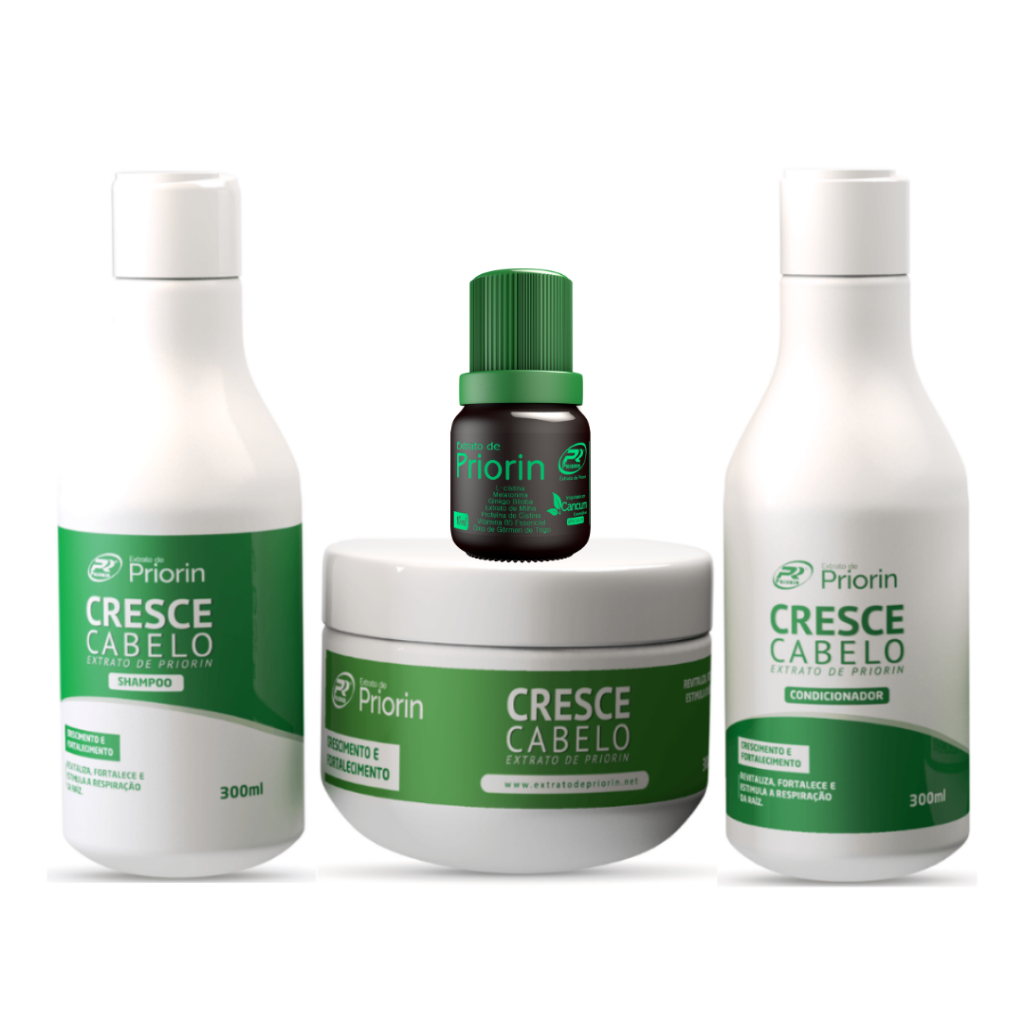 Kit completo para Crescer Cabelo rico em Vitaminas e Nutrientes Resultados Rápidos e Garantidos
