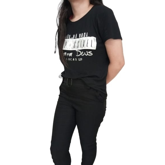 Calça Bengaline Infantil Skinny Com Cintinho Acoplado