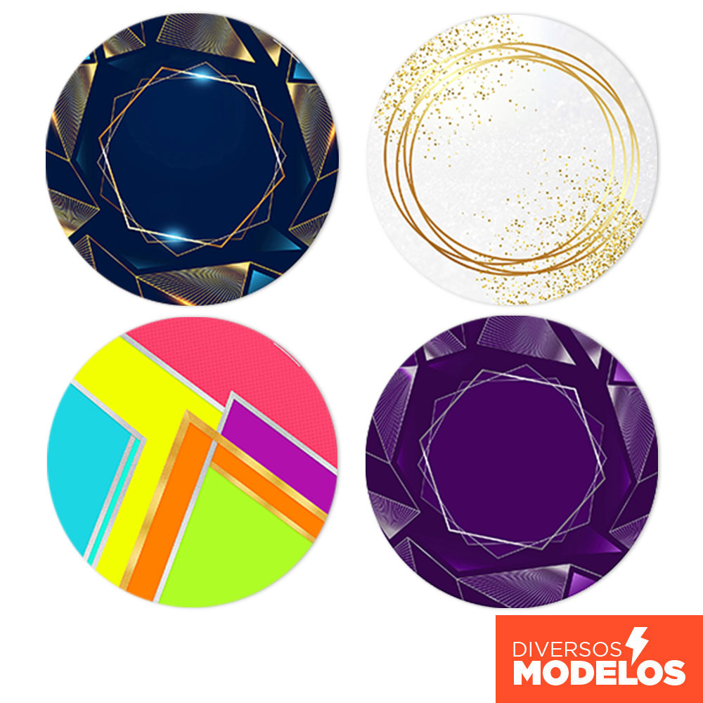 Painel Redondo Geométrico em tecido 1,50m com Elástico para Festas em Oferta na Shopee