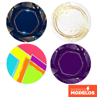 Painel Redondo Geométrico em tecido 1,50m com Elástico para Festas em Oferta na Shopee