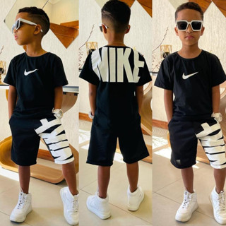 Roupa de verão juvenil do 2 ao 12 anos, conjunto de roupa bermuda com camisa kit duas peças short e blusa