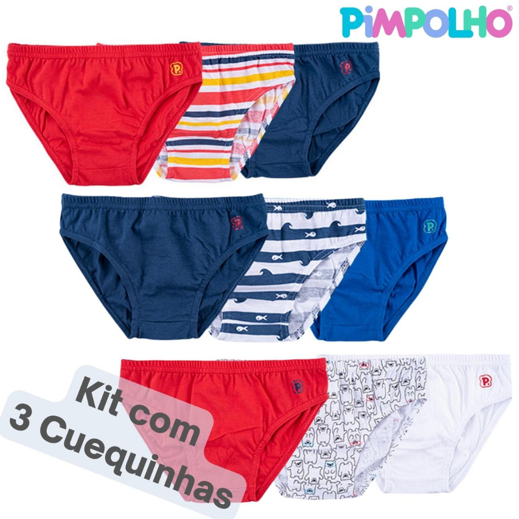 Kit Cueca Infantil Bebê Roupa Infantil Cueca Menino Kit